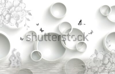 Fototapeta Abstrakcja z motylami