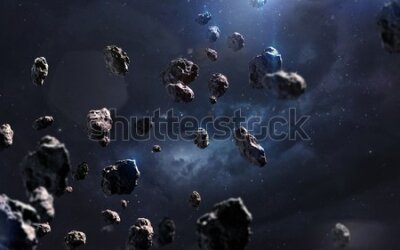 Fototapeta Asteroidy w przestrzeni kosmicznej