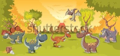 Fototapeta Bajkowe dinozaury