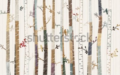 Fototapeta Bajkowy kolorowy las