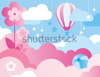 Fototapeta Balon w chmurach