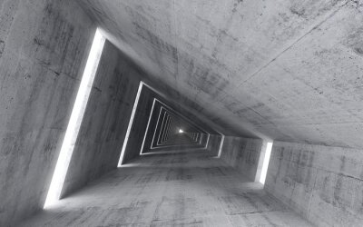 Betonowe wnętrze tunelu 3D