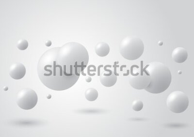 Fototapeta Białe duże i małe kule
