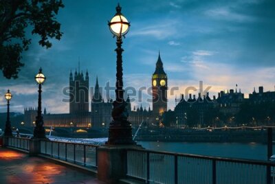 Fototapeta Big Ben w Londynie nocą