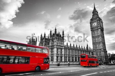 Fototapeta Czerwone londyńskie autobusy