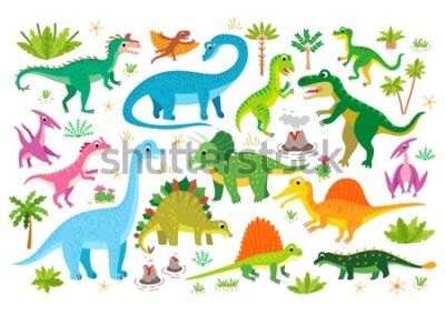 Fototapeta Dinozaury jak z kreskówki