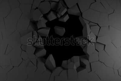 Fototapeta Dziura w ścianie efekt 3D