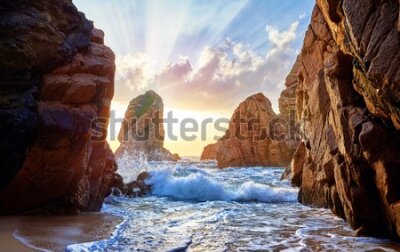 Fototapeta Formacje skalne na brzegu morza