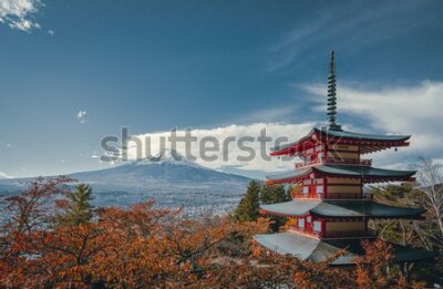 Fototapeta Japońska pagoda jesienią