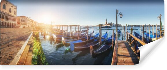 Fototapeta Kolorowe gondole w Wenecji