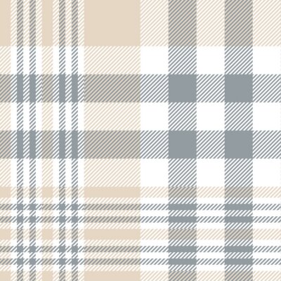 Krata w Kolorze Szarym, Beżowym i Białym