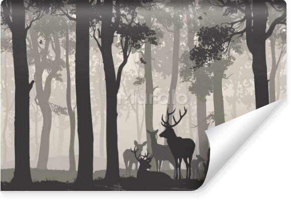 Fototapeta Malowane jelenie w lesie