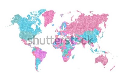 Fototapeta Mapa świata dla dziewczyny