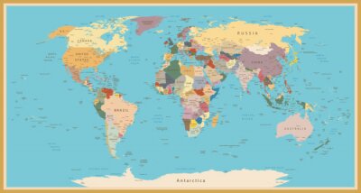 Fototapeta Mapa świata z paskami