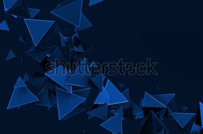 Fototapeta Niebieskie abstrakcyjne trójkąty