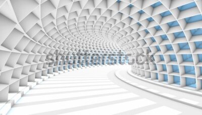 Fototapeta Nowoczesny abstrakcyjny tunel 3D