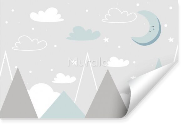 Fototapeta Pastelowe góry chmurki
