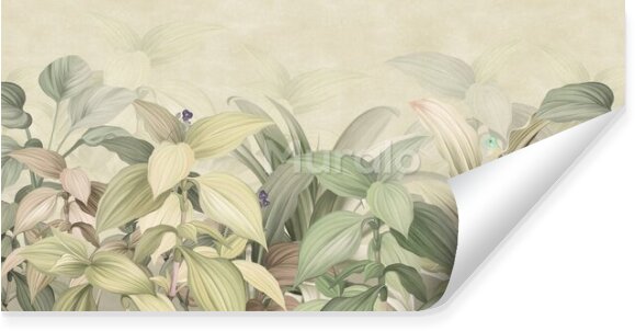 Fototapeta Pastelowe liście tropikalne 3d