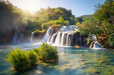 Fototapeta Piękny Wodospad w Chorwacji