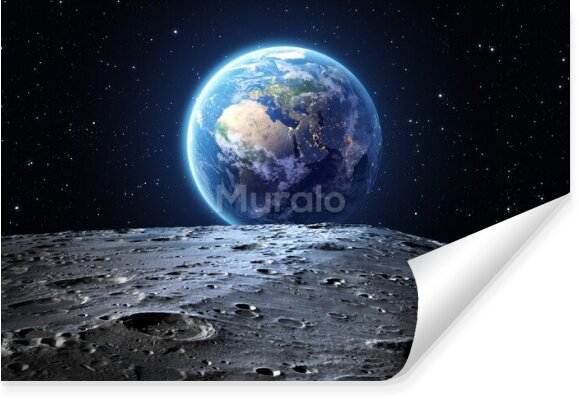 Fototapeta Planeta ziemia księżyc kosmos