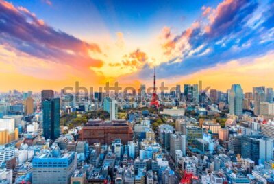 Fototapeta Poranna panorama Tokyo