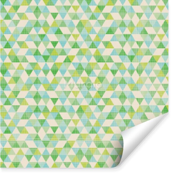 Fototapeta Retro trójkąty w odcieniach zieleni