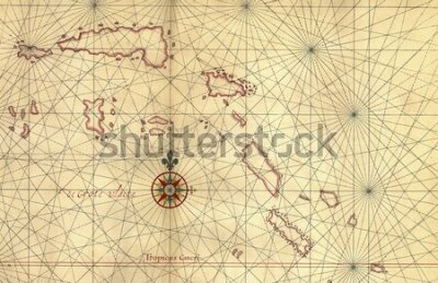 Fototapeta Stara mapa archipelagu wysp