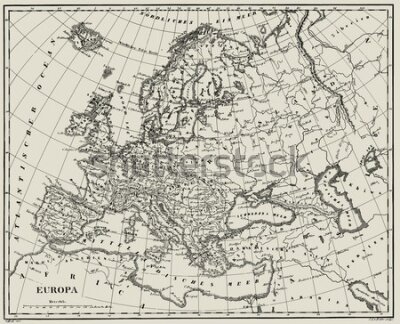Fototapeta Stara mapa Europy