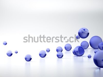 Fototapeta Szklane niebieskie kule