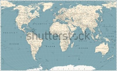 Fototapeta Szkolna mapa świata