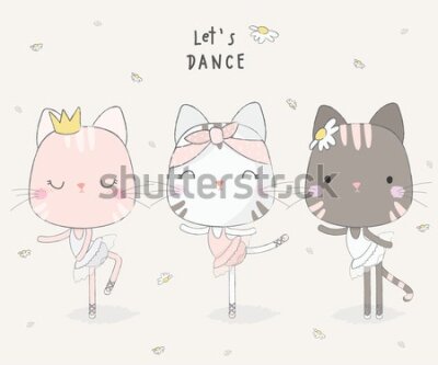 Fototapeta Tańczące kotki