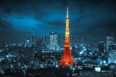 Fototapeta Tokyo Tower nocą