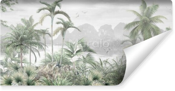 Fototapeta Tropikalny pejzaż palmy natura