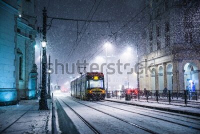 Fototapeta Warszawa zimą
