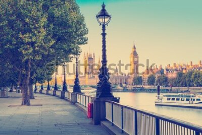 Fototapeta Widok na pałac Westminsterski i Big Bena