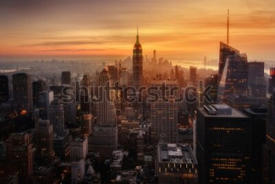 Fototapeta Widok na panoramę Nowego Jorku nocą
