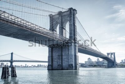 Fototapeta Widok z rzeki na Most Brookliński
