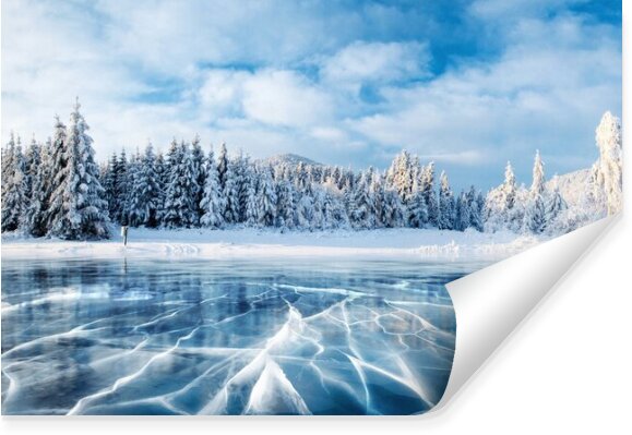 Fototapeta Zimowa tafla jeziora