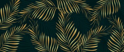 Fototapeta Złote liście palmowe