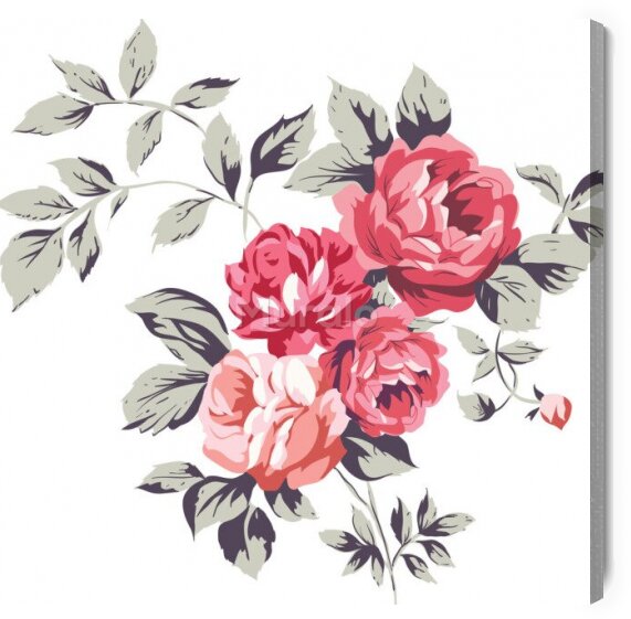 Obraz Akwarelowe róże w stylu vintage