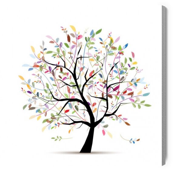 Obraz Drzewo z kolorowymi liśćmi