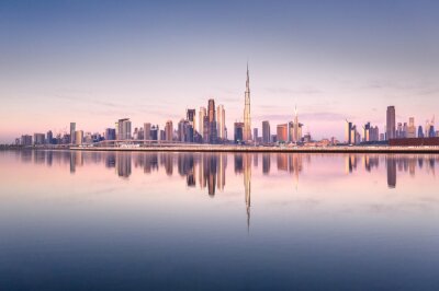 Obraz Dubaj w kolorach zachodzącego słońca