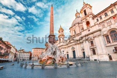 Obraz Fontanna Czterech Rzek w Rzymie