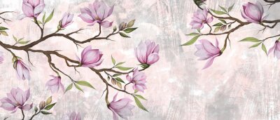 Kwiaty magnolii natura