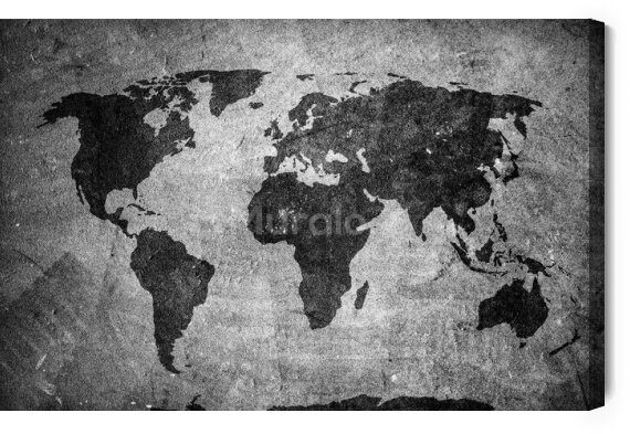 Obraz Mapa świata na betonie