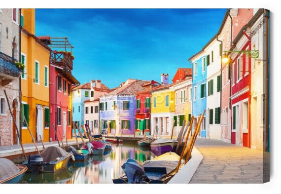 Obraz na płótnie Kolorowe budynki Wenecji