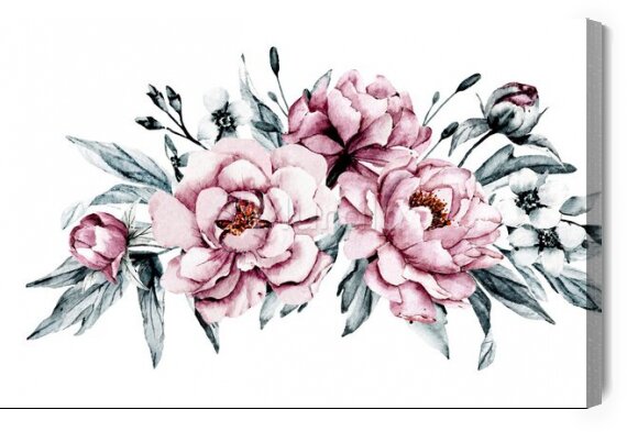 Obraz na płótnie Kompozycja z kwiatów piwonii