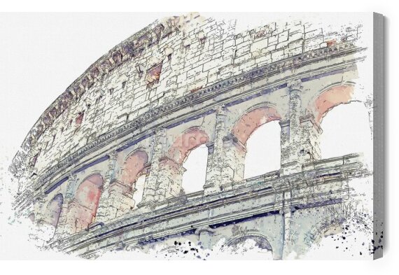 Obraz Na płótnie Rzymskie Koloseum jak malowane