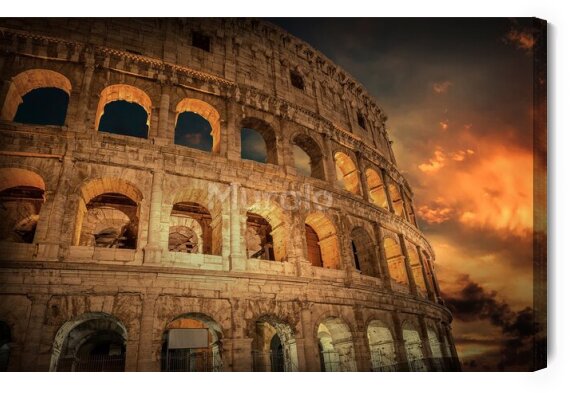 Obraz Na płótnie Rzymskie Koloseum nocą
