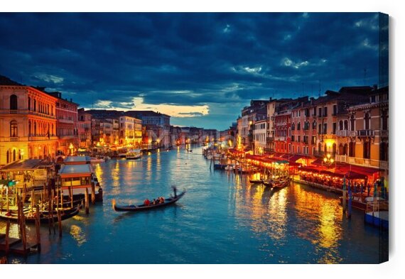 Obraz Na płótnie Wenecja nocą